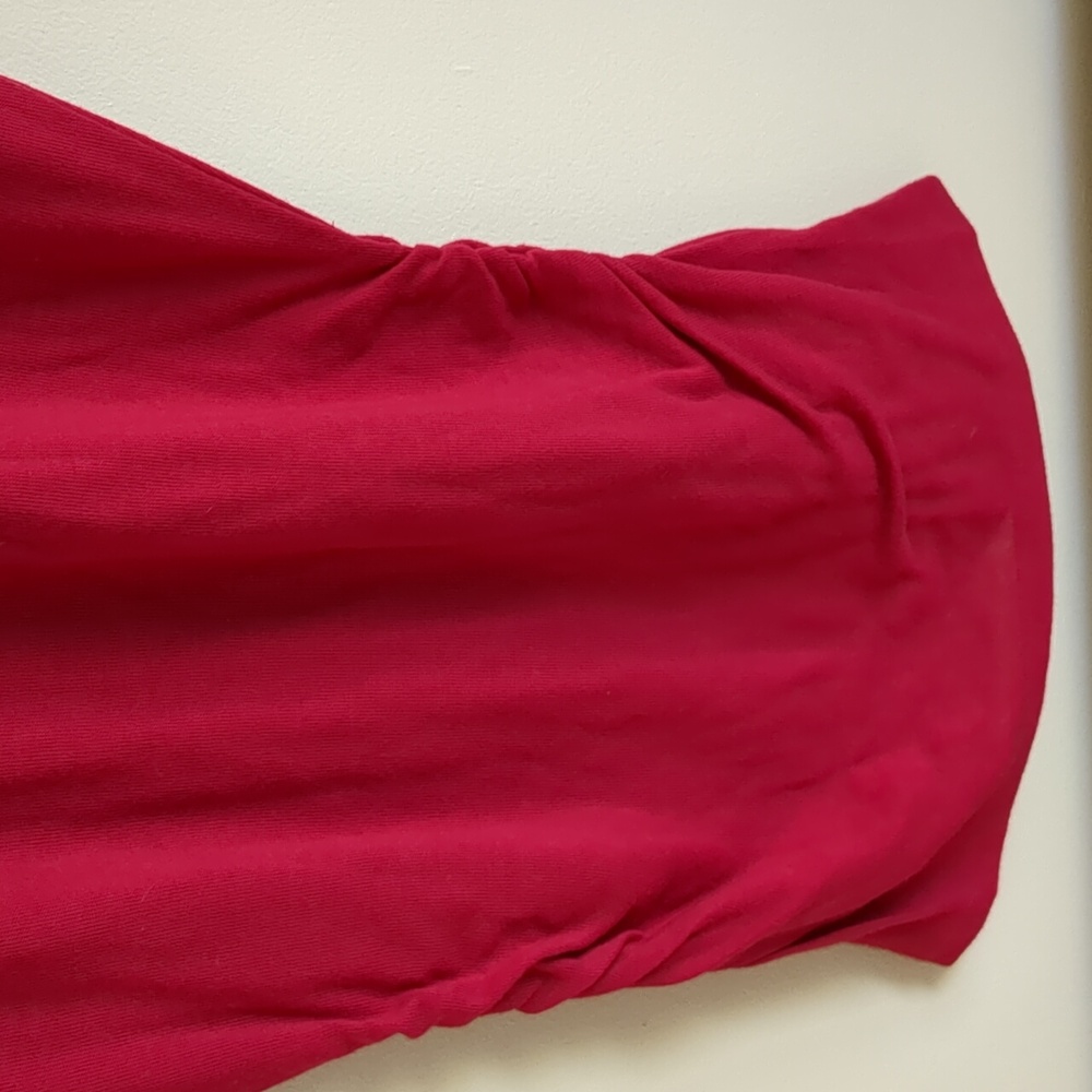Solid Red Large Zenana Outfitters Ruched Dress - Picture 6 of 12